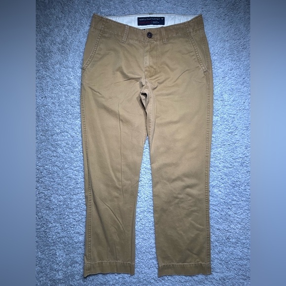 American Eagle Pants Mens 30 x 30 Original Straight Khaki Business Casual Office - Picture 1 of 4
